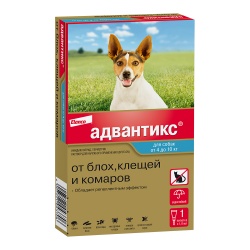 Адвантикс для собак от 4 до 10кг, пип 1 мл (1 пип/уп)