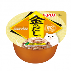 INABA CIAO влажный корм для кошек Kinnodashi cup куриное филе и микс тунцов Магуро и Кацуо, 70 г