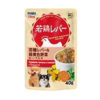 INABA влажный корм для собак Wakadori reba Куриная печень и овощи с говядиной, 40 г