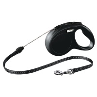 FLEXI New Classic S Cord 5 m Поводок-рулетка, трос, черный, до 12 кг