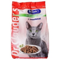 Dr. Cluader's cухой корм с ГОВЯДИНОЙ для кошек, 400 г