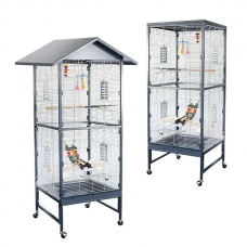 MONTANA Клетка для малых птиц "Villa Casa 60", Antik-Platinum, 60х60х170см