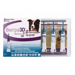 Вектра 3D инсектоакарицидные капли для собак 10-25 кг 3 пип./уп.